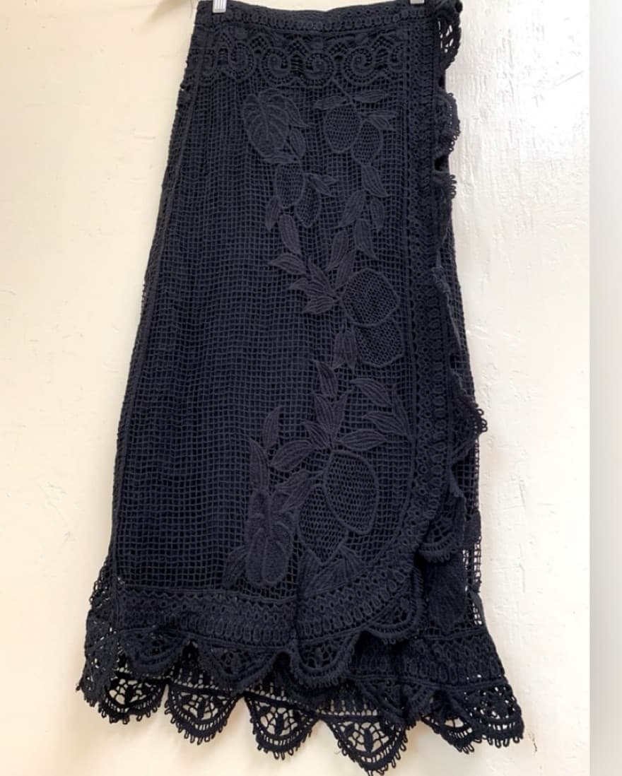 Farm Rio Crochet Wrap Midi Skirt - Image 2