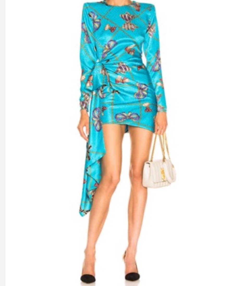 Alessandra Rich Silk Shift Dress - Image 1