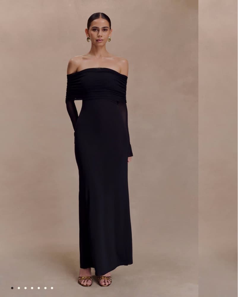 Meshki Josie Off the Shoulder Mesh Dress - Image 1