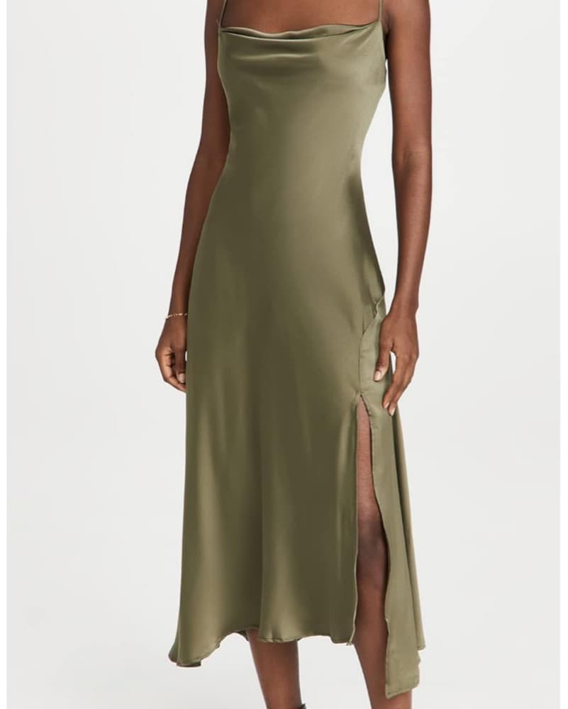 ASTR The Label Sage Green Slip Dress - Image 2