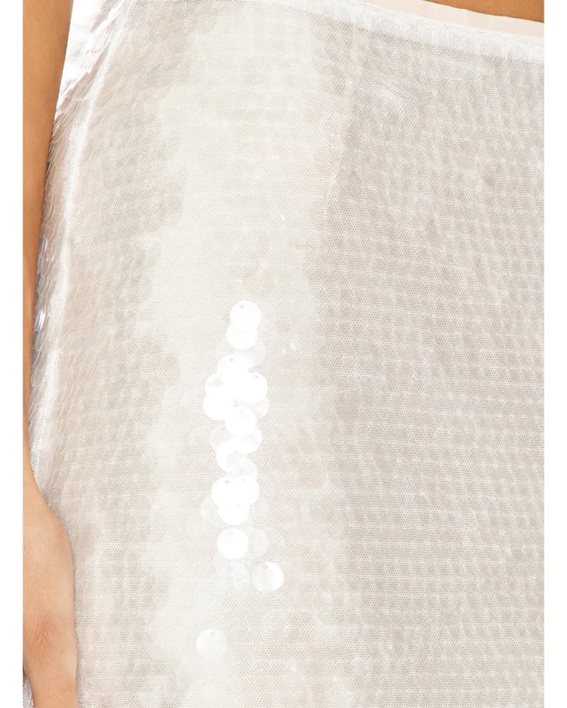 Liliana Sequin Mini Skirt In Ivory  - Image 2