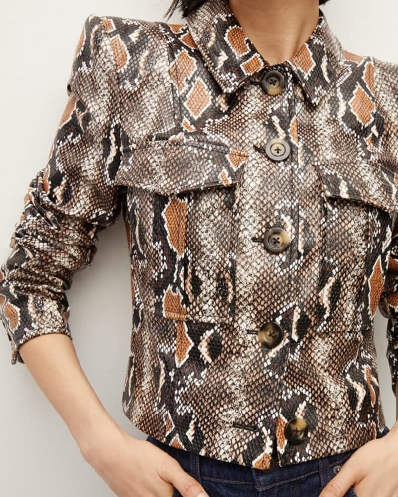 Veronica Beard Snakeskin Print Jacket - Image 3