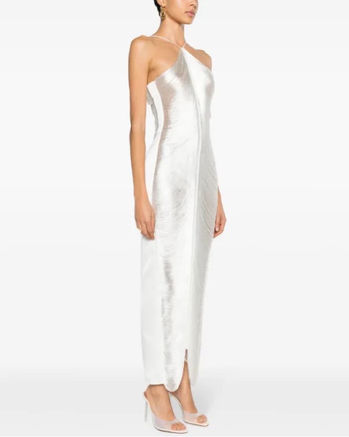 Cult Gaia White Fringe Renata Gown XS - Image 3
