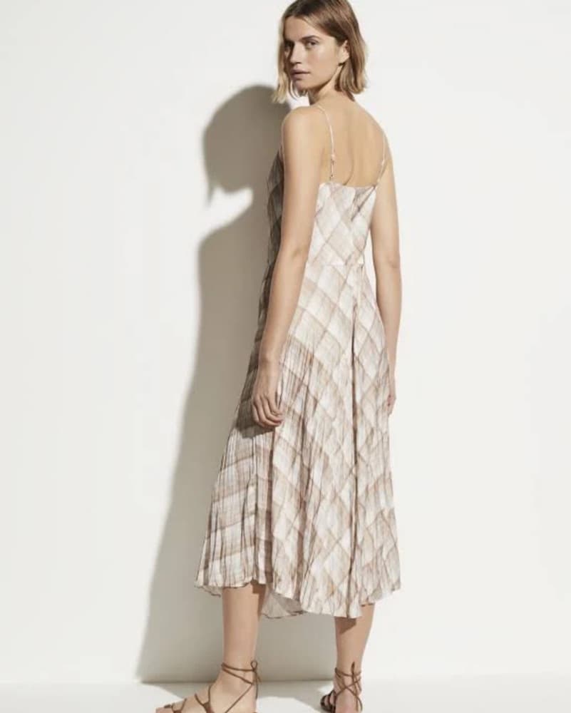 Vince Plaid Textured Dress - Image 3