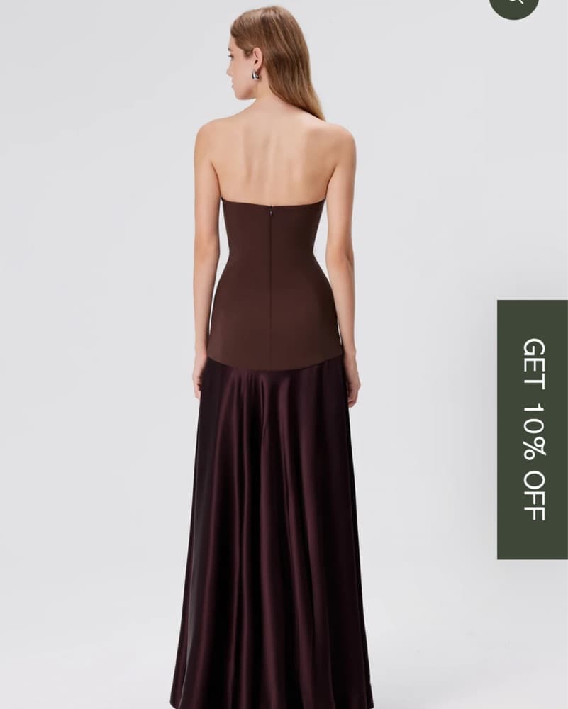 Aura Strapless Gown - Espresso  - Image 2