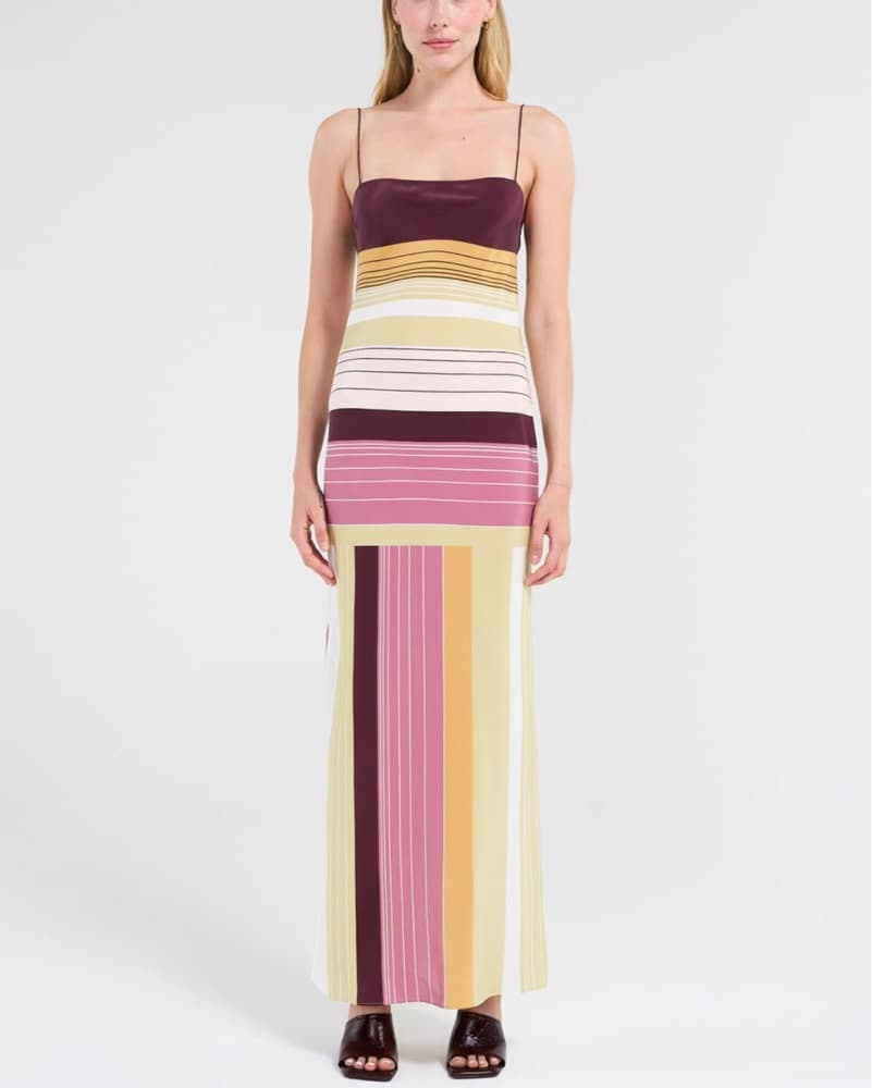SIR. Fontana Slip Dress in Elisa Stripe - Image 2