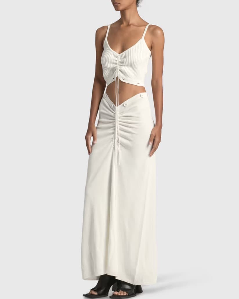 Christopher Esber White Knit Tank Dress - Image 2