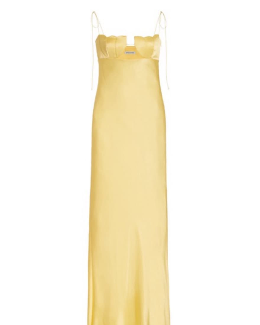 Anna October Tulip Satin Maxi in Yellow - Image 1