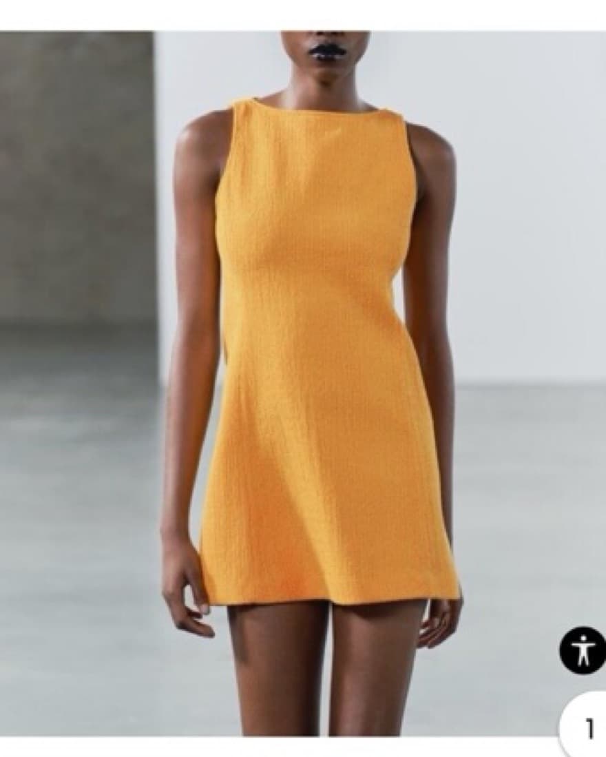Zara Orange Mini Dress - Image 1