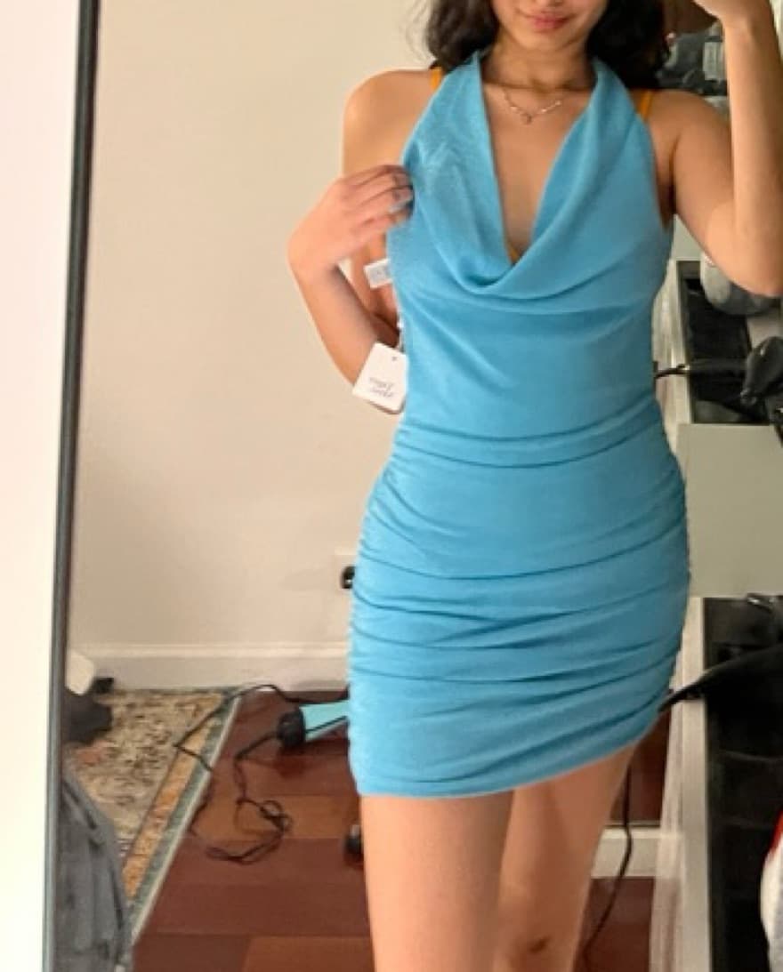 Blue Mini Dress  - Image 3