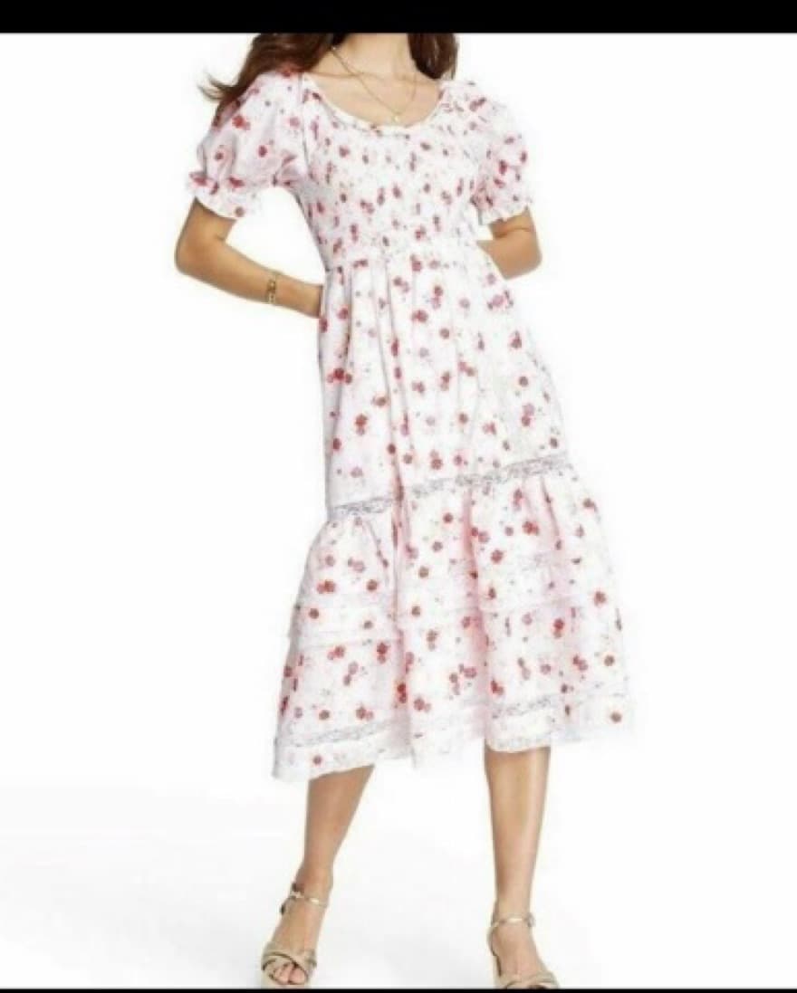 Smocked midi Dress  - Image 1