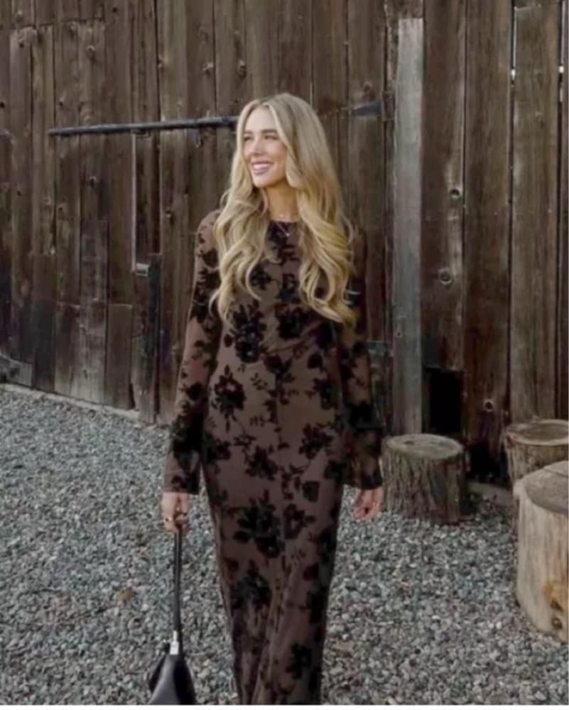 Zara Long Sleeve Backless Dress  - Image 4