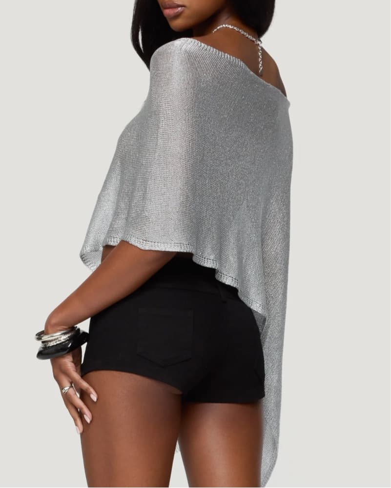 Edikted Asymmetrical Knit Poncho  - Image 3