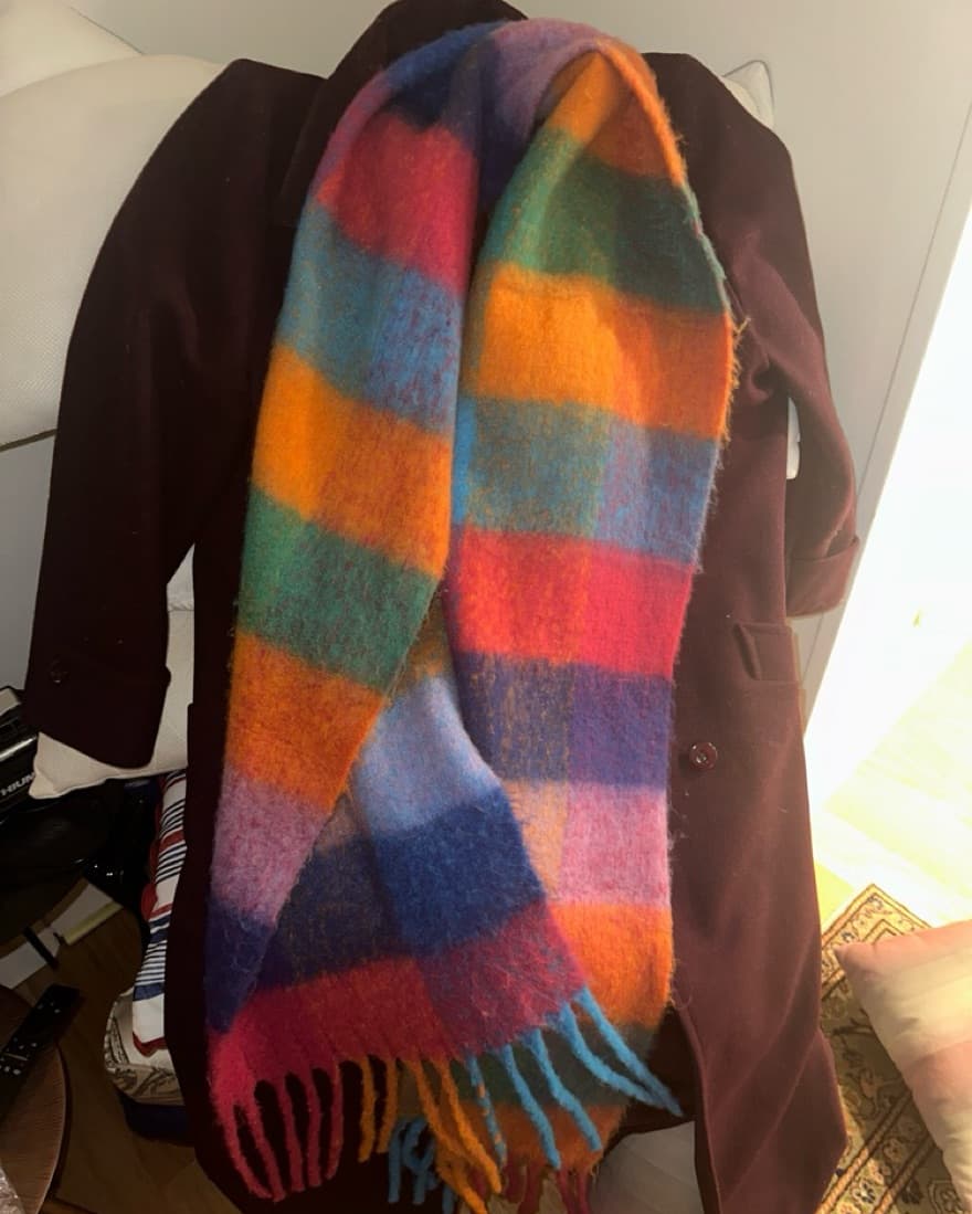 Multicolor Scarf (fuzzy & long) - Image 3