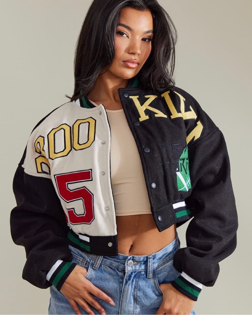 PLT Brooklyn Cropped bomber jacket - Image 2