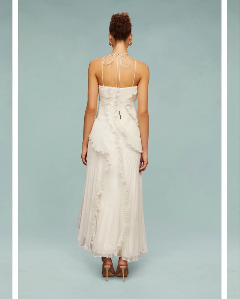 AMUR Lorelie Halter Gown Ivory - Image 4
