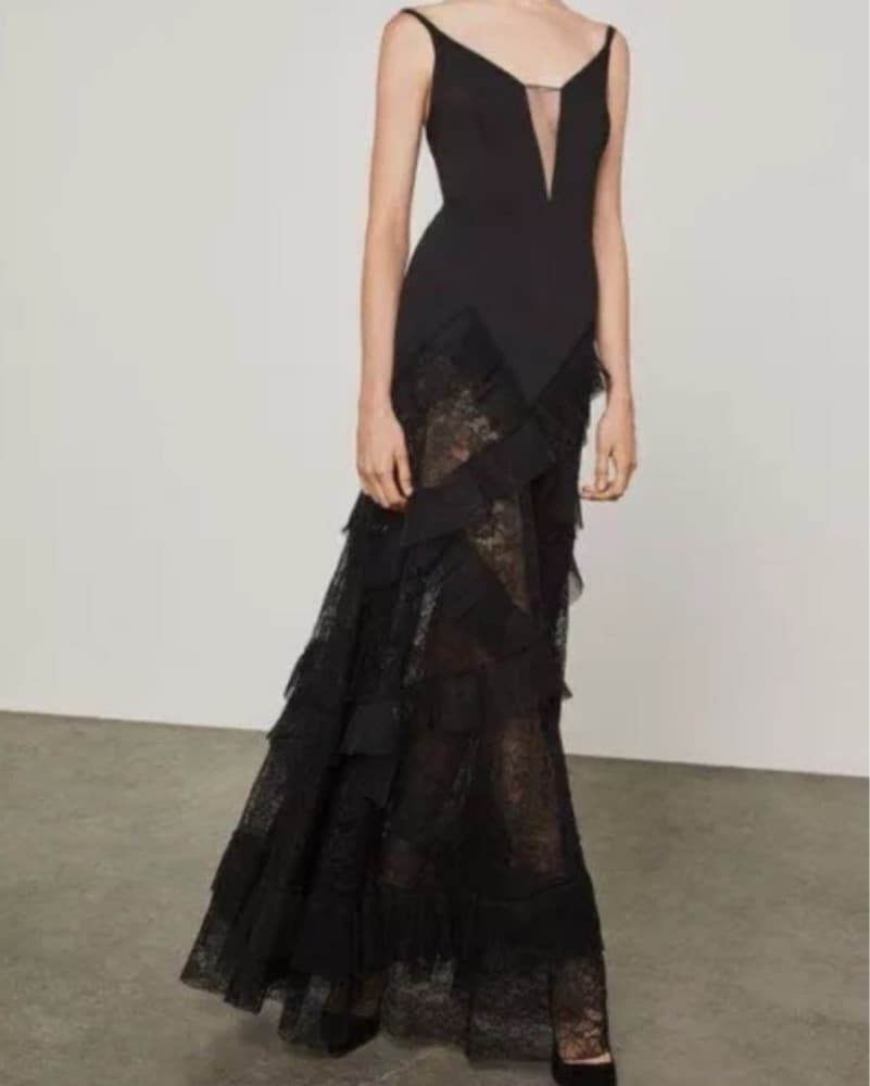 BCBG Maxazria Gown Maxi Long Tulle Size2 - Image 3