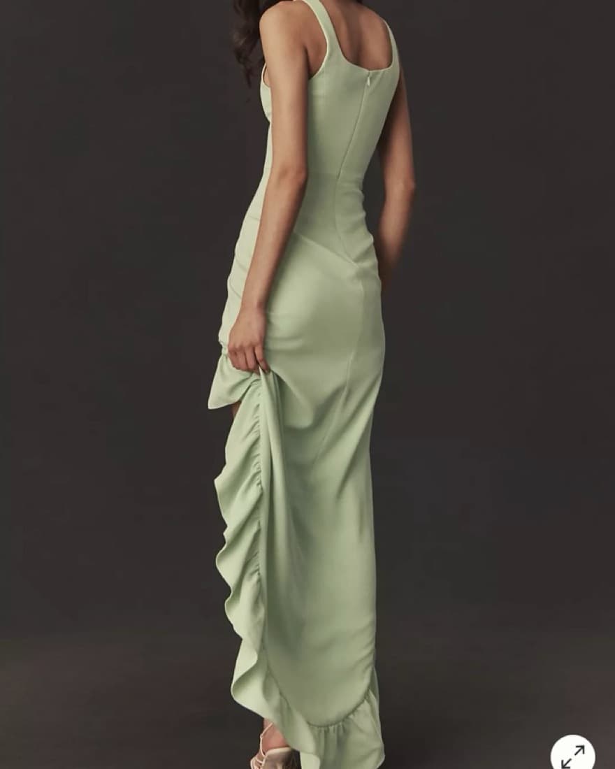 Sage Anthropologie Formal Dress - Image 3