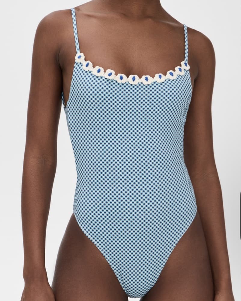 Frankies Bikinis Gingham Swimsuit - Image 1