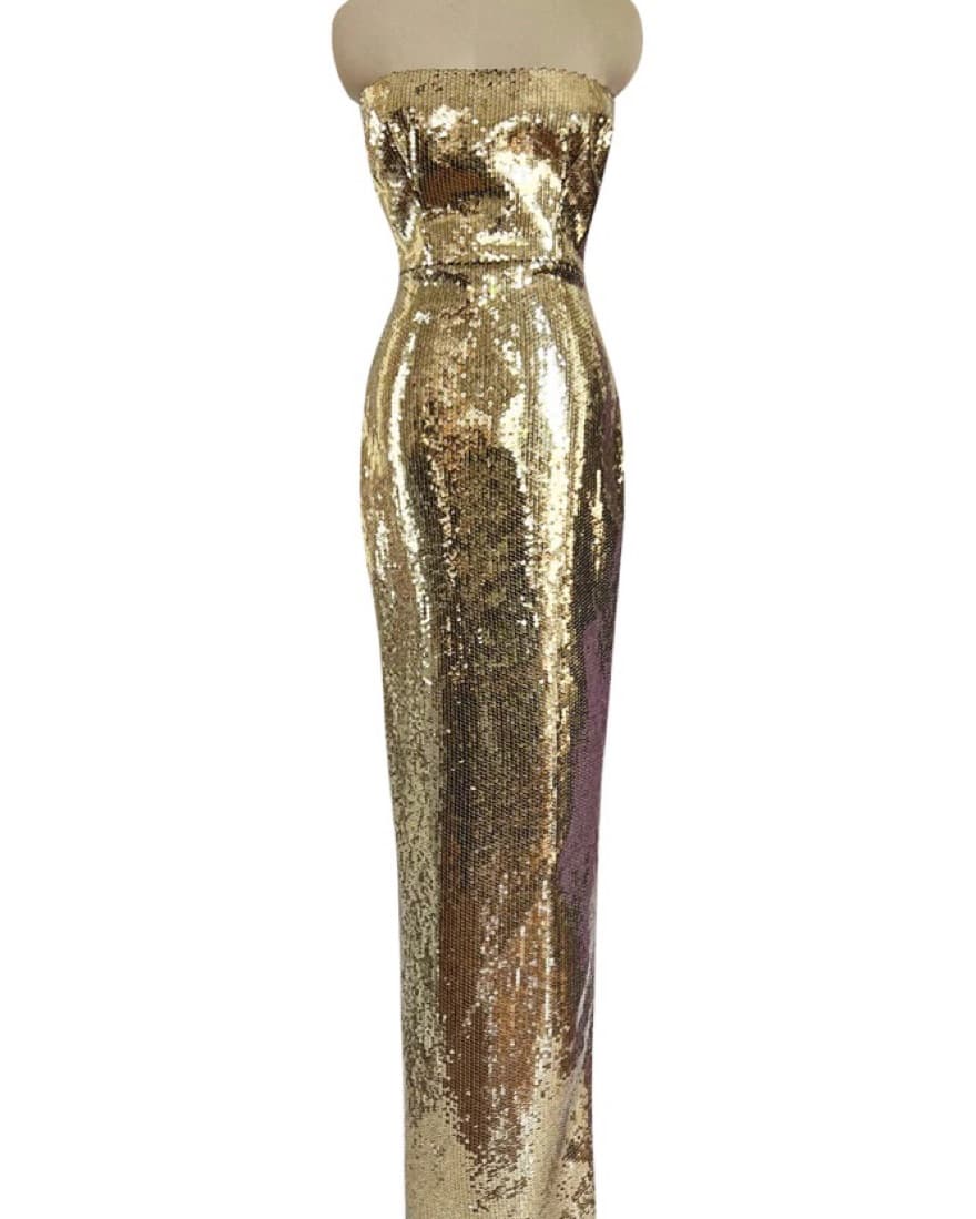 Resort 2020 Alex Perry Gold Sequin Dress - Image 2