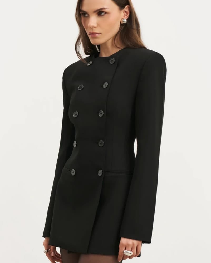 BOA Black Tailored Blazer Dress - Image 2