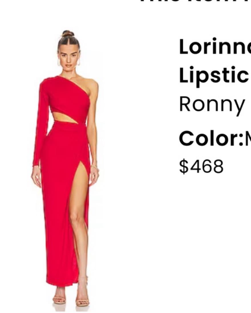 Red Revolve Dress Ronny Kobo - Image 1