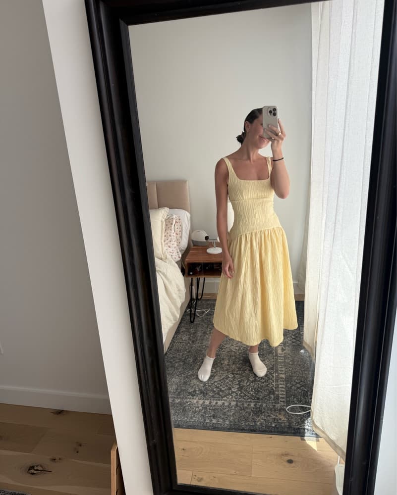 Low Back Yellow Dress - Image 2