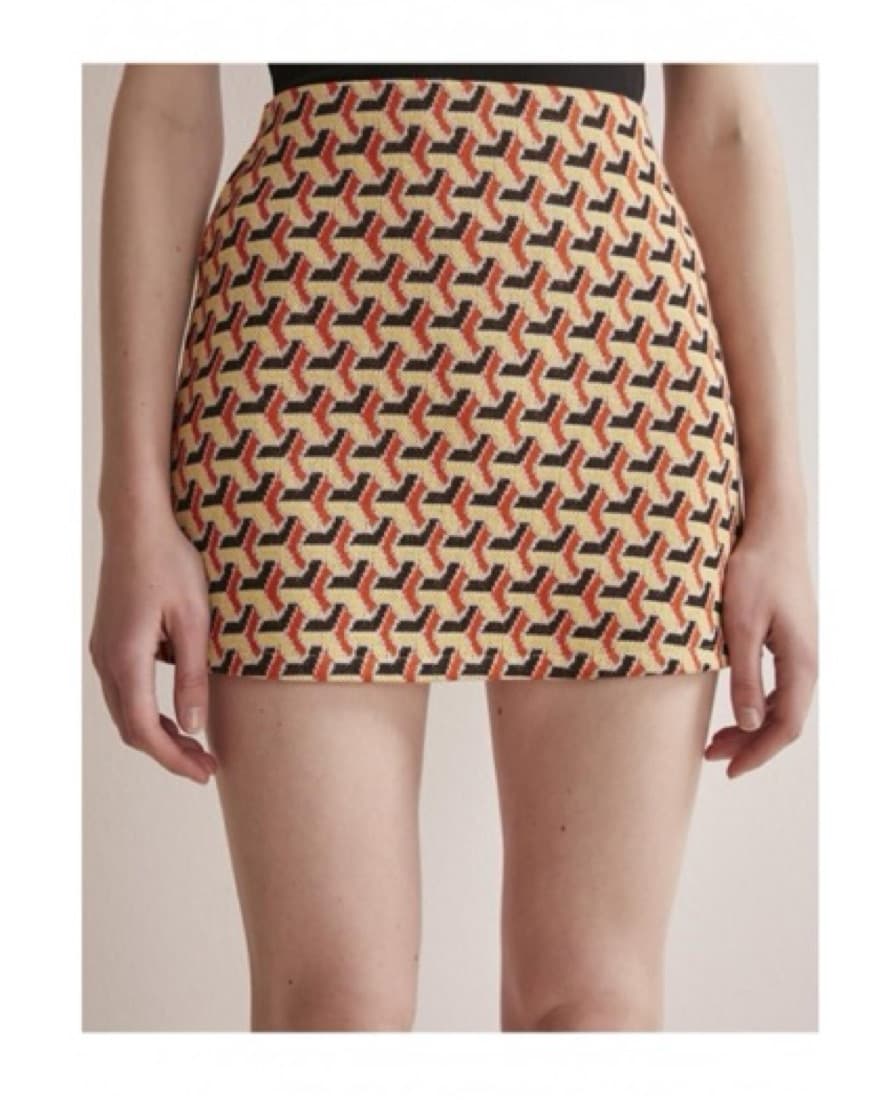 Patterned Mini Skirt - Image 1