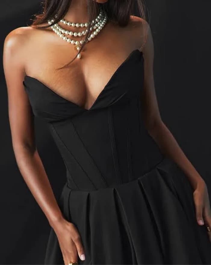 House of CB Lady Strapless Midi Dress - Image 4