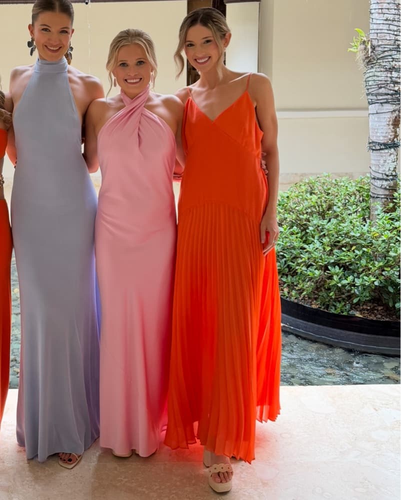 Orange Wedding Guest Dress - Image 3