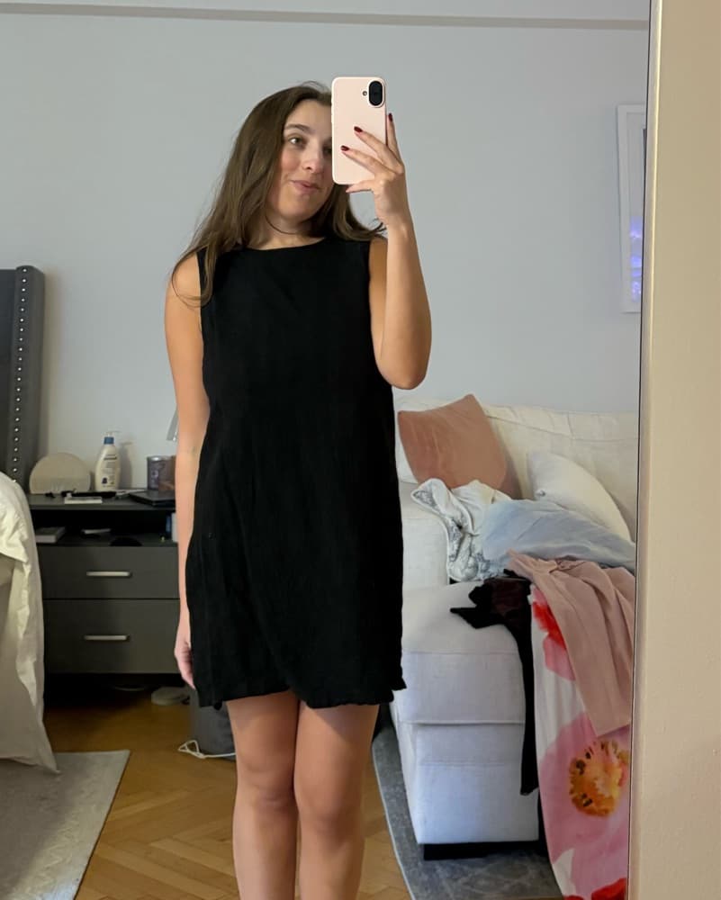 Linen Little Black Dress - Image 3