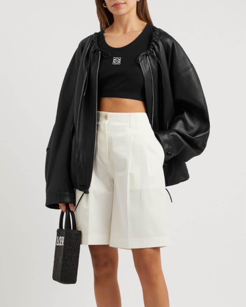 Loewe Scoop Neck Anagram Cropped Tank - Image 3