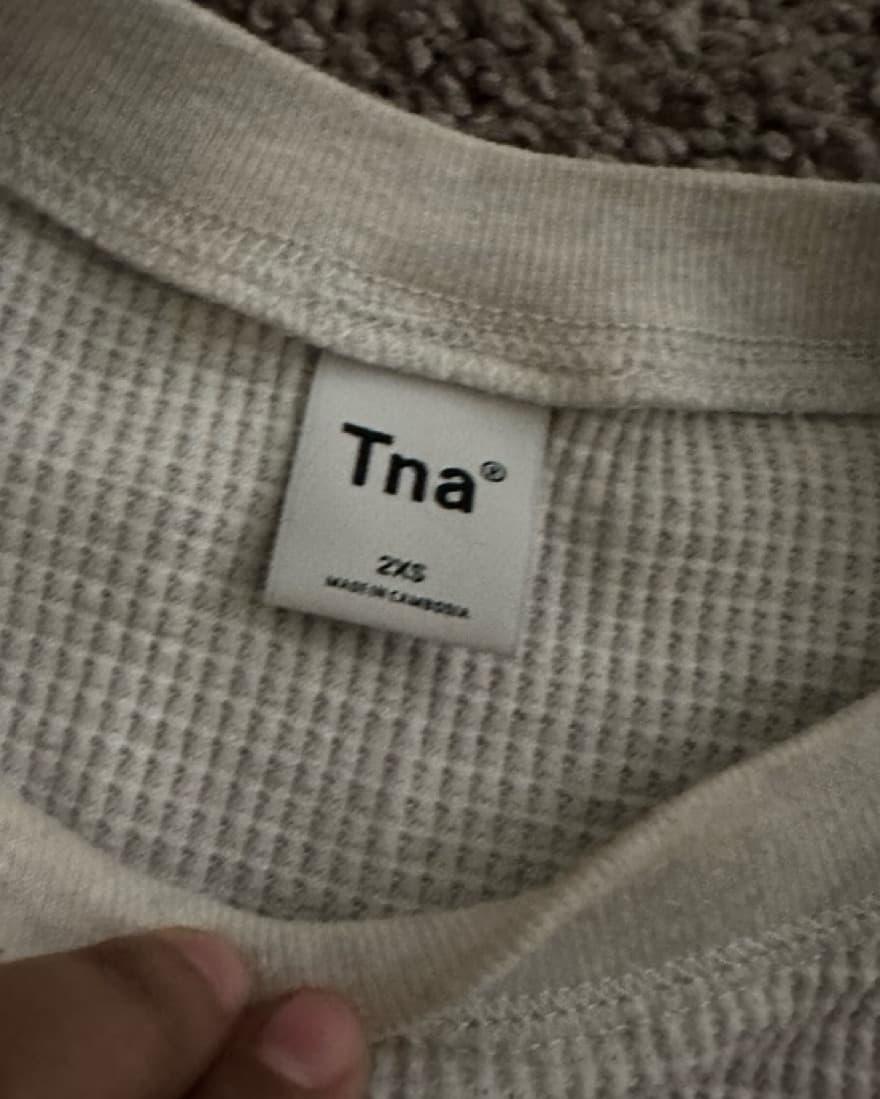 Tna Aritzia Waffle Crew Boxy Longsleeve - Image 6