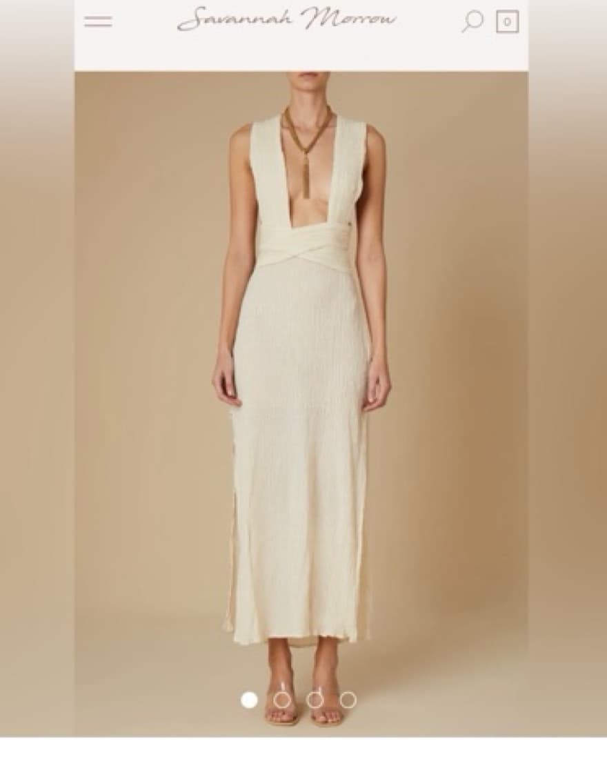 Savannah Mortow Cream Dress - Image 5