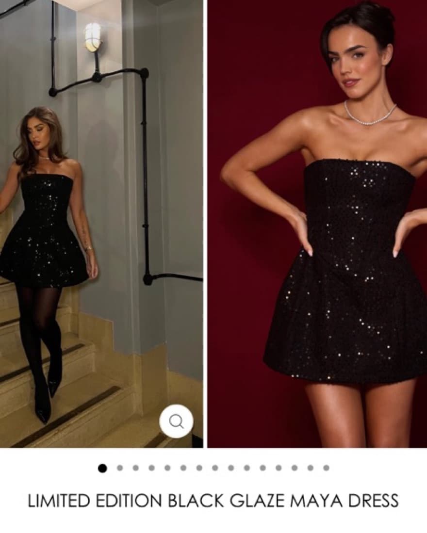 Limited Edition Black Glaze Maya Dress - Image 1