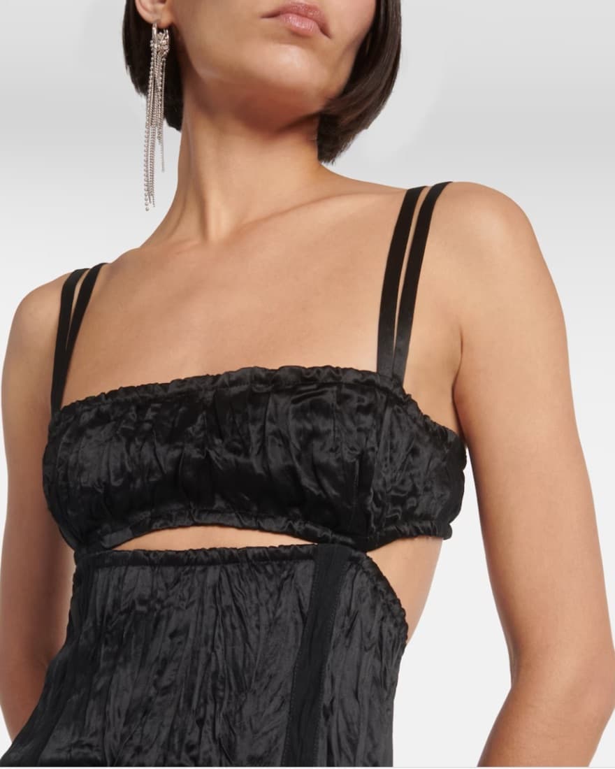Acne Studios Cutout Crinkle Midi Dress - Image 3