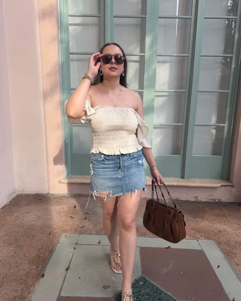 Mother denim distressed skirt - Image 1