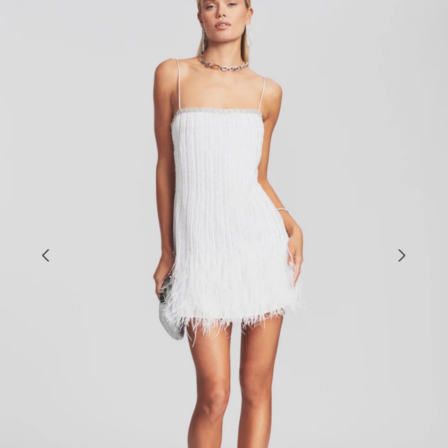 Retrofete Rubina Sequin Feather Dress - Image 1