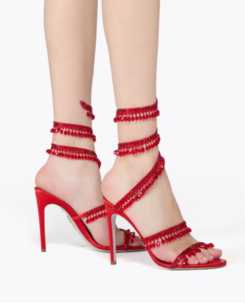 Red Rene caovilla Chandler Sandles  - Image 4
