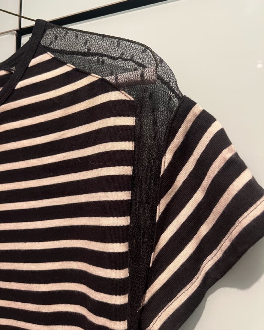 Red Valentino Chic Striped Top - Image 3
