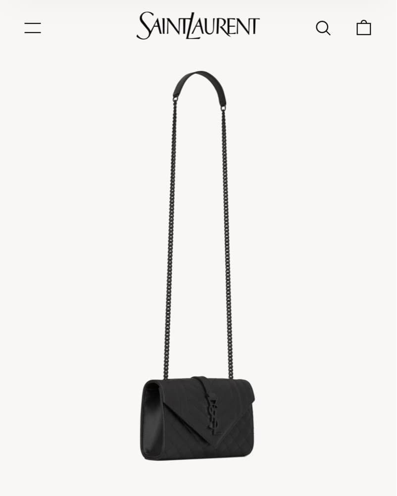 YSL-BLACK ENVELOPE FLAP BAG - Image 4
