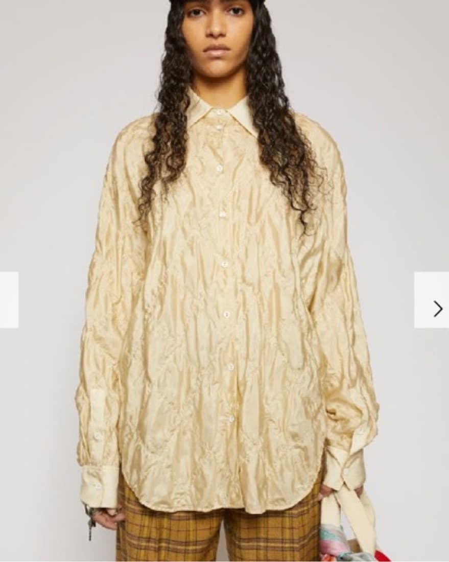 Unisex Acne Studios Quilted Silk Shirt - Image 1
