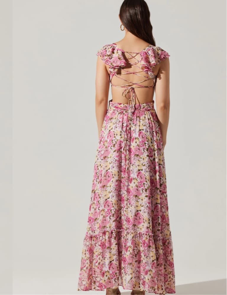 Vibrant Floral Print Maxi Dress - Image 2