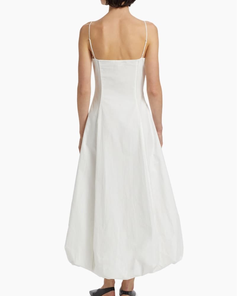 Sylvie Cotton Bubble-Hem Midi-Dress - Image 3