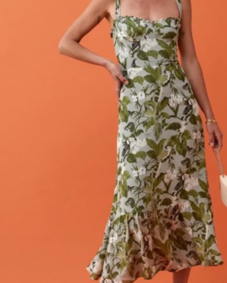 reformation Nikita Dress Color: Tropical - Image 4