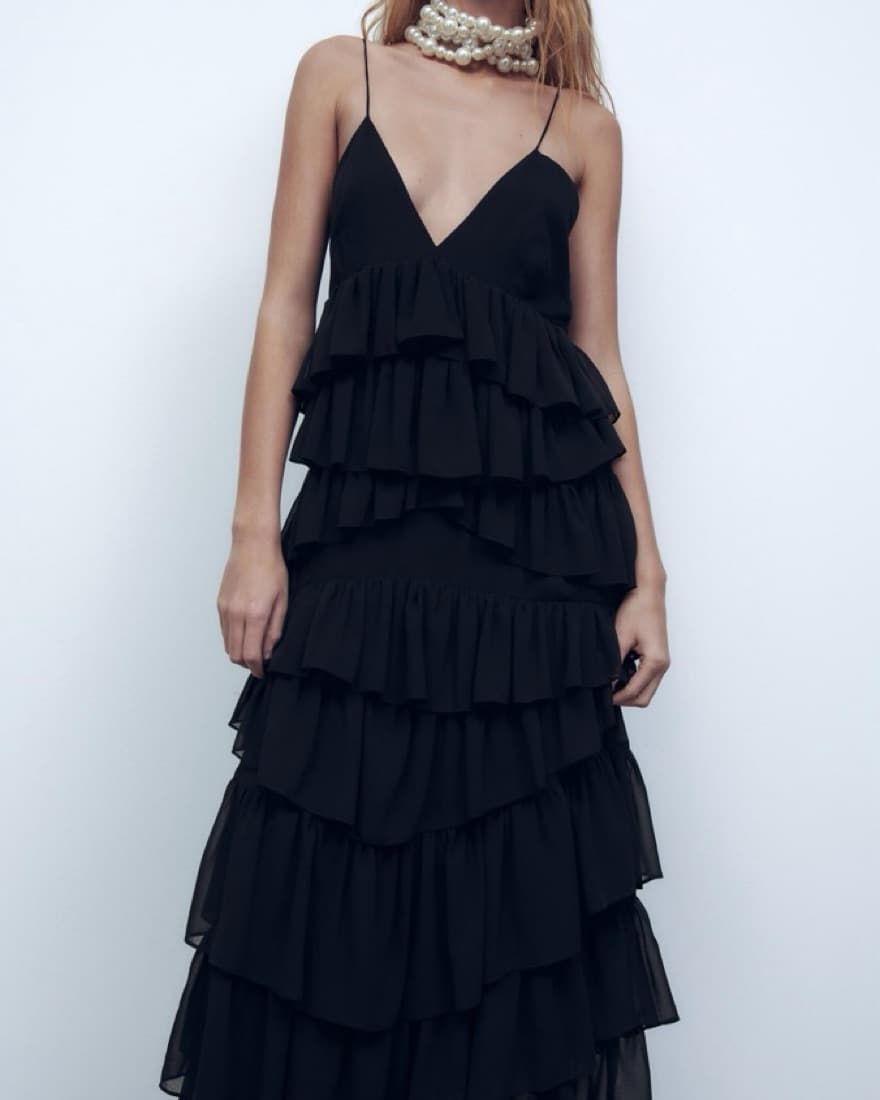 Black Ruffle Midi Dress🖤 - Image 1