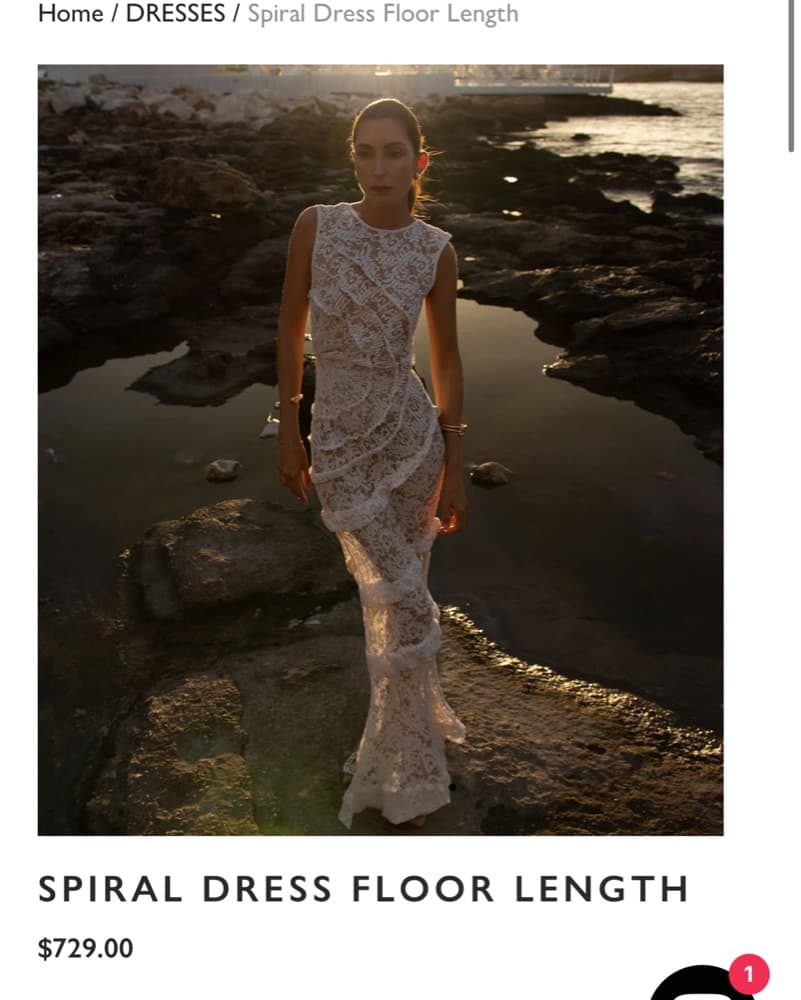 Georgia Hardinge Spiral Lace Maxi- Ivory - Image 6