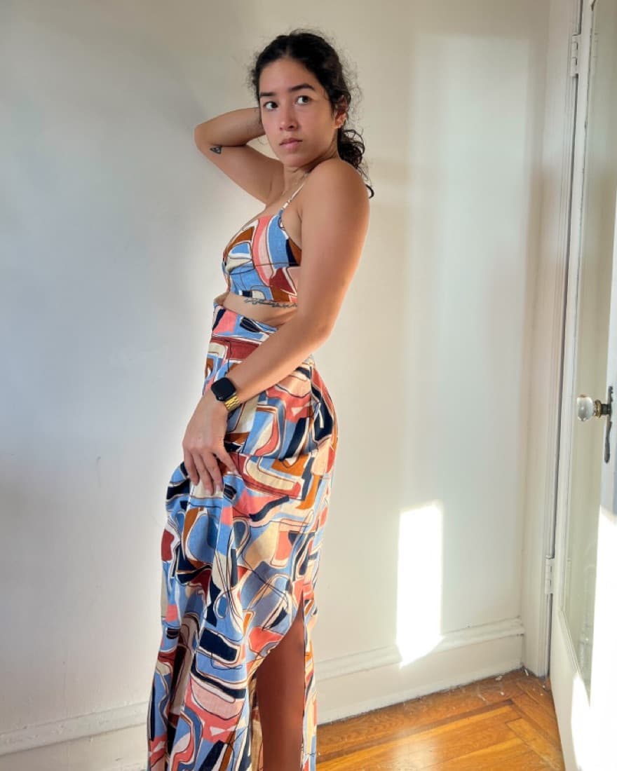 Linen Cutout Maxi Dress - Image 5