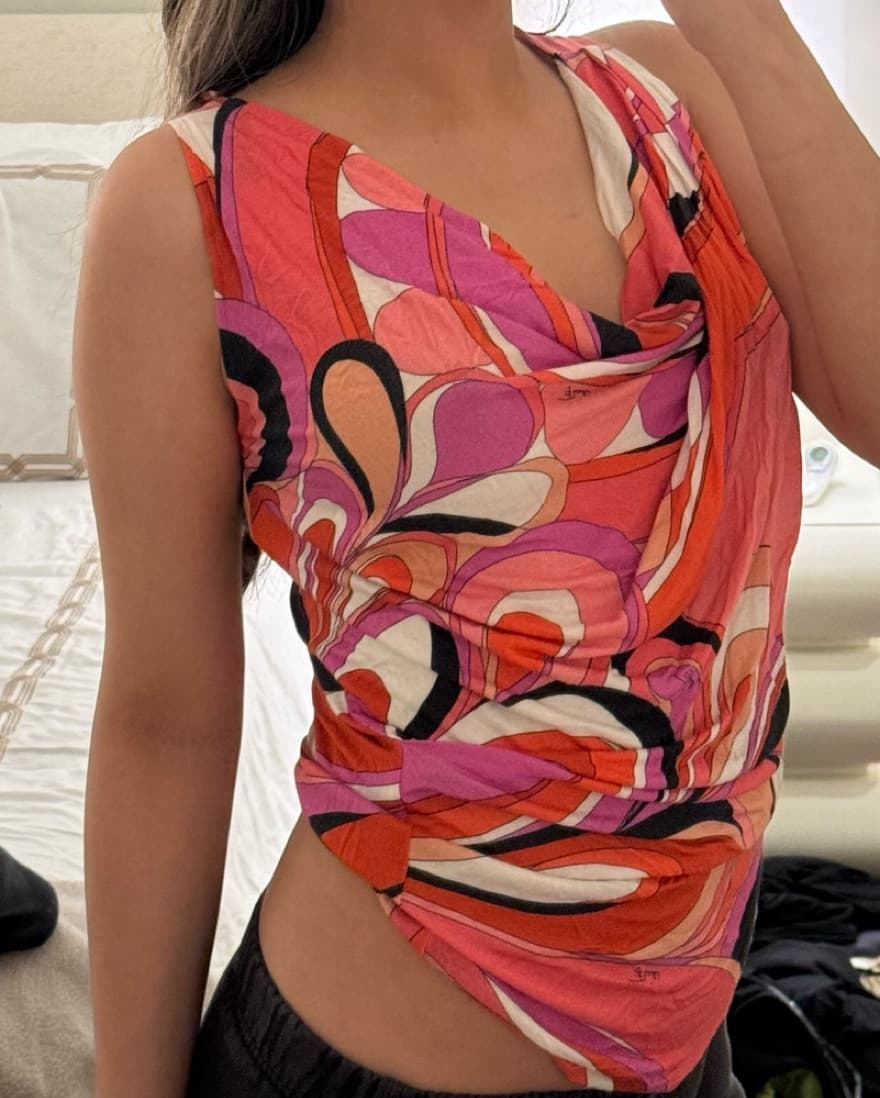 Emilio Pucci Cowl Top Pink - Image 2