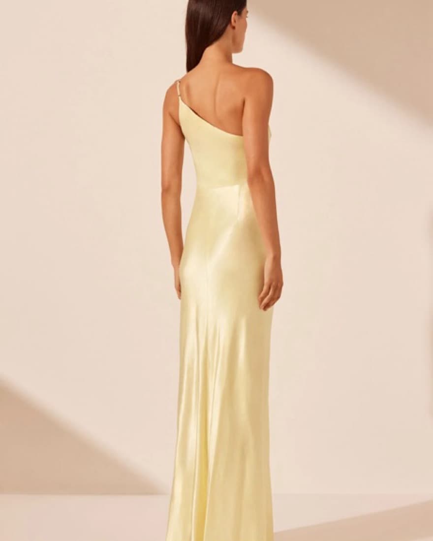 Pale Yellow Wedding Guest Dress - Image 2